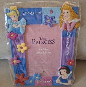 Disney Princess Picture Frame - Blue, Pink, and Yellow